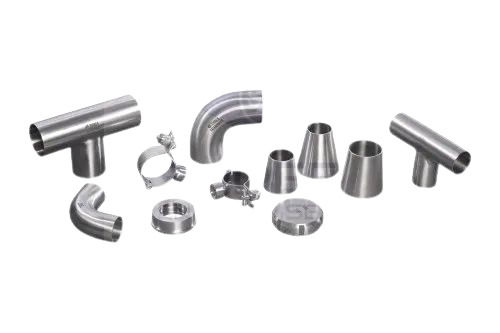 Dairy Pipe Fittings - Stainless Steel SS 304/316, 5 Bar Pressure, 0 to 140°C Temperature Range, Matt/Mirror Finish