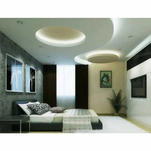 Decorative Gypsum False Ceiling - Thickness: 12mm, Size: 9x6 Feet | Material: Gypsum Ceiling, Surface Treatment: Coated