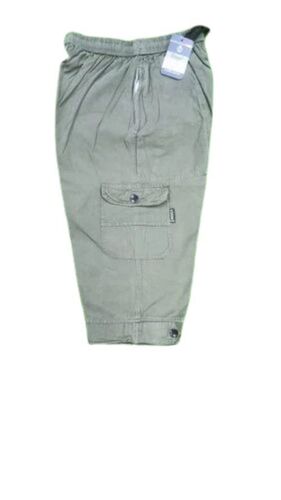 Mens Cotton Shorts - Premium Quality Grey Cotton, Quick Drying, Durable Stitching, Flexible Movement, Stretchable Material, Zippered Pockets, Easy Maintenance, Wrinkle-Resistant