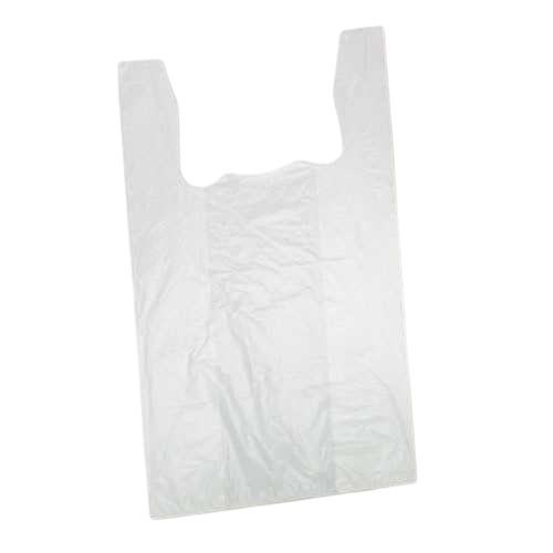 Plain Poly Bag - 12x16 Inch | White Color, Heat Seal Closure, Versatile for Household and Grocery Packaging