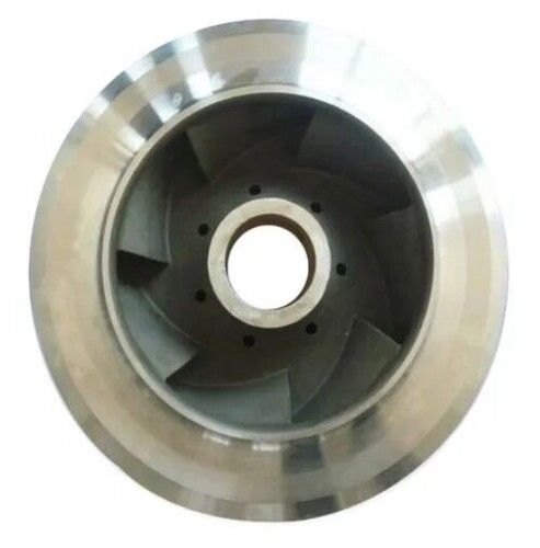 Pump Impeller - Stainless Steel SS304, 50-60 HRC Hardness, Round Shape, Backward-Curved Blades | Silver Finish, Suitable for Various Applications