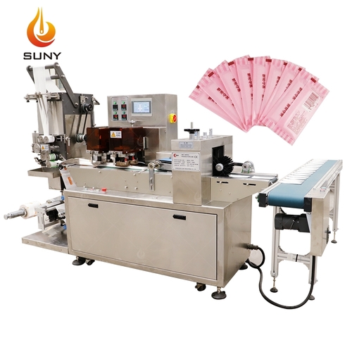 Single Piece Back Seal Wet Wipes Machine - Mild Steel, 3300x2300x1600 mm , 200 Pcs/min Capacity, PLC Control, Customized Color, 1-3 Years Warranty