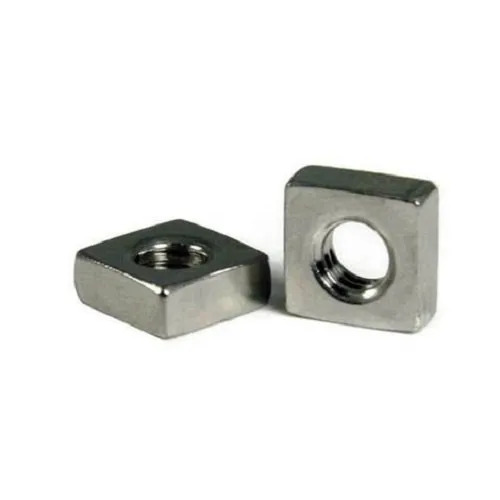 Stainless Steel Square Nut - Nylok Coated, Rust Free & Corrosion Resistant | High Strength, Durable For Commercial Use