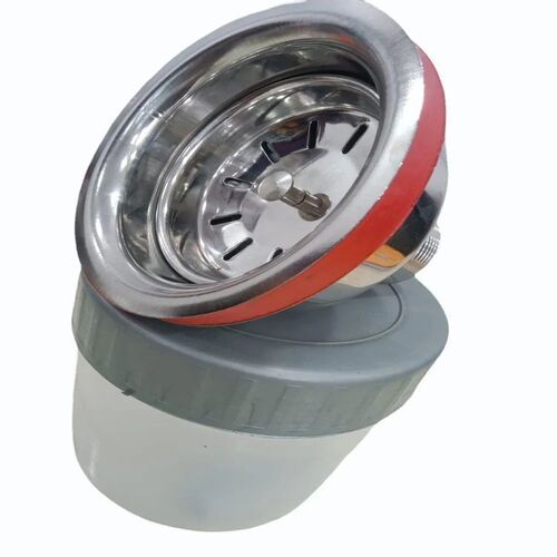 Steel Sink Waste Coupling - Stainless Steel, 3 Inch Length, Glossy Finish | Color: White, Silver, Custom Size Available