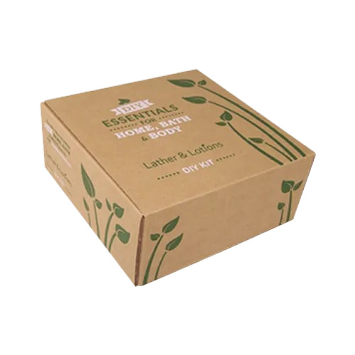 Printed Corrugated Box - Virgin Kraft Paper, 3 Ply Single Wall, Square Shape, Brown Color | Suitable for Electronics, Gifts & Crafts, Office Supplies, Holds up to 5 Kg