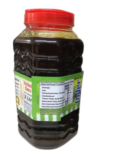 2l Kachchi Ghani Mustard Oil - Organic 100% Pure Yellow Oil | Cooking Application for Home and Restaurant Use Grade A 2 Liter Volume