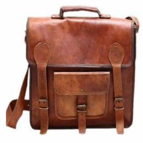 Brown Leather Messenger Bag