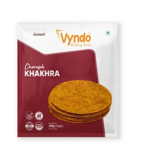 Chorafali Khakhra - 200 gm Pack | Crispy Lentil Snack with Spicy Flavor, High Protein, Gluten-Free, Easy Storage, Quick Preparation