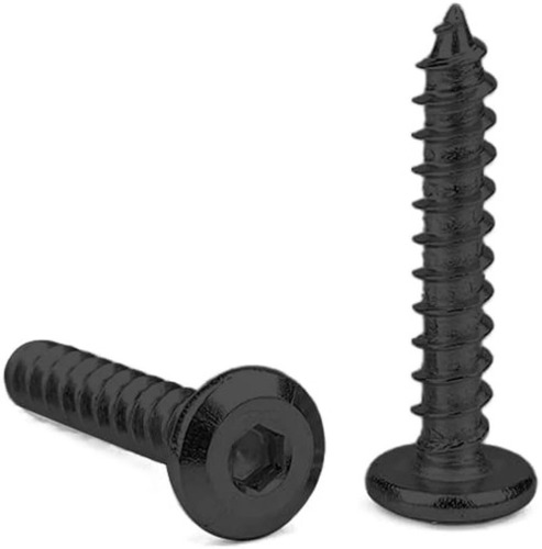 Flat Head Allen Self Tapping Screw - Mild Steel, Flat Head, Polished Silver Finish | Durable, High Strength, Corrosion Resistant for Commercial Use