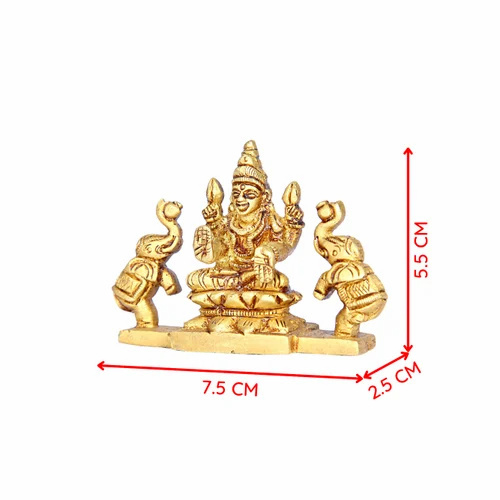 Gajalakshmi Idol with Elephant Brass Small