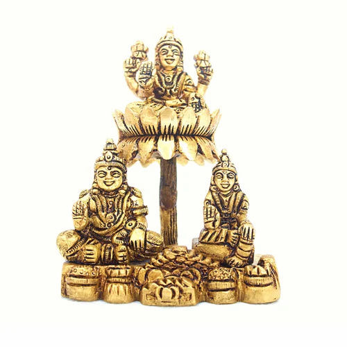 Lakshmi Kuberar Idol Brass 5 inches