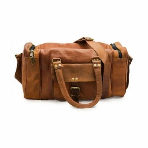Leather Duffle Travel Bag
