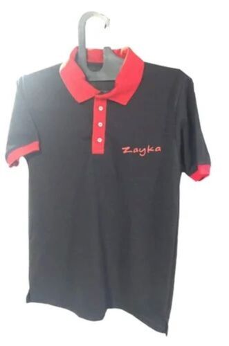 Men Black Cotton Polo T Shirt - Spandex Fabric, Sizes S, XS, XL | Lightweight, Breathable, Quick Drying, Vibrant Navy Blue Color