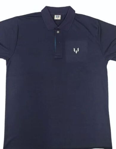 Men Navy Blue Polyester T Shirt - XS, S, XL | Lightweight, Breathable, Quick-Drying, Durable Fabric, Reinforced Stitching, Athletic Fit, Vibrant Color