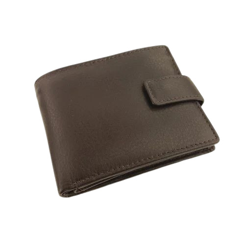 Mens Leather Wallet - Polished Leather, Standard Size, Brown Color | Durable, Comfortable, Attractive Design with Over Flap Closure