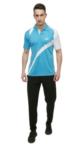 Mens Premium Cotton Graphic Printed Sports T-Shirts - XXS, M, XL , Moisture-Wicking, Soft Texture, Stretchable Material, Casual Lightweight Design, Durable Stitching, Blue and White