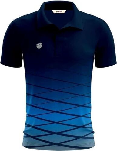 Navy Blue Sports Jersey - Polyester Fabric Size M/XL/XXS | Breathable Design Lightweight Quick Drying Athletic Fit Reinforced Stitching