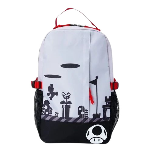 Nylon Backpack - Standard Size, Grey Color | Moisture Proof, Long Lasting, Washable Design for School/College Use