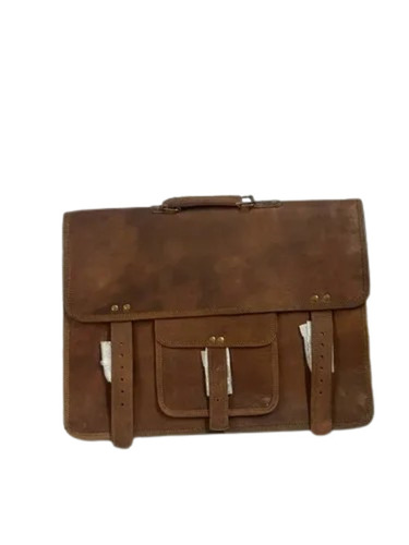 Pure Leather Messenger Bag - Customized Size, Brown Color | Attractive Design, Durable And Comfortable, Polished Finish