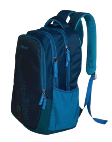 School Shoulder Bag - Polyester Material, Standard Size, Attractive Blue Design | Moisture Proof, Washable, Long Lasting Quality