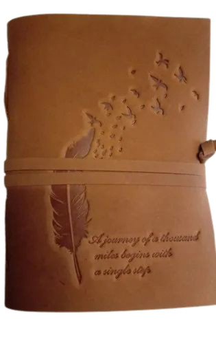 Soft Leather Diary - Leather, Standard Size, Polished Finish | Durable, Moisture Proof, Embossed Logo, Comfortable Design
