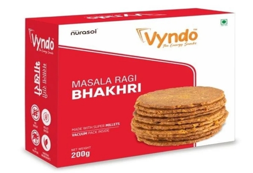 Masala Ragi Bhakhri - 280 Gms Vacuum Pack | Nutritious, Gluten-Free, High Protein Snack with Roasted Flavor, Low Calorie, Rich in Fiber, Easy Digestion, Traditional Recipe
