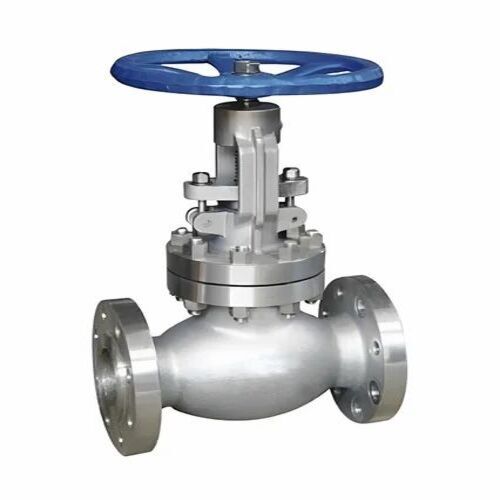 Steel Globe Valve - 1 Inch Flanged, Manual Operation | Stainless Steel 316, Industrial Use, Silver Finish