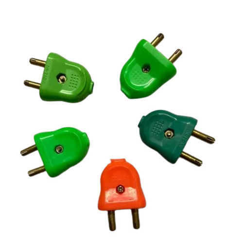 2 Pin Electric Plug Top - Polycarbonate, 220V Rated Voltage, 6A Current | Ideal for Electrical Fitting