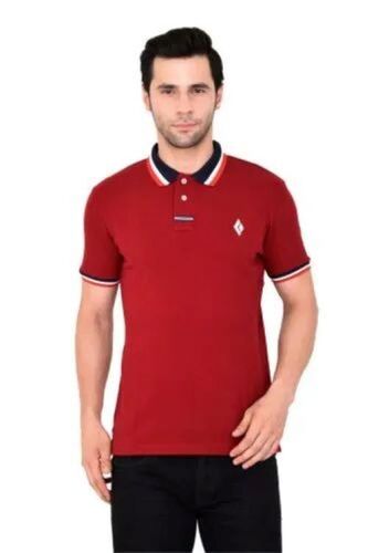 Cotton Crew Neck T-Shirt - Premium Quality, Soft and Breathable Fabric, Lightweight Design, Classic Style, Short Sleeves, Available in Red and Multiple Sizes