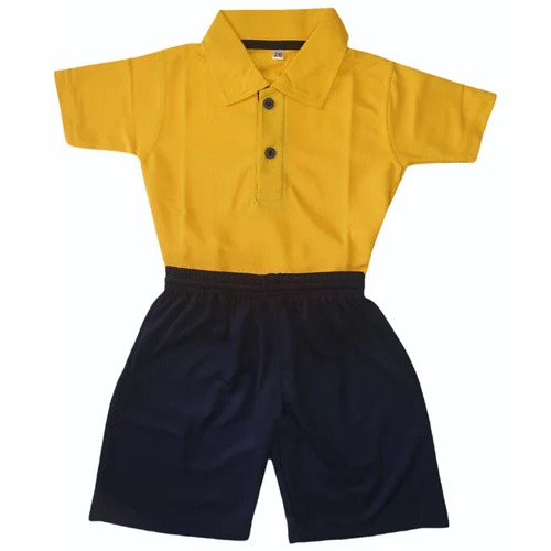 Cotton School Sports Uniform - Size S, Unisex Design | Lightweight, Breathable, Moisture-Wicking, Durable Stitching, Easy Care