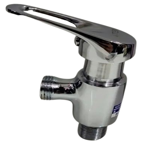 Crown Series Angle Cock - Brass Customized Size Silver Color | Features: Round Shape Stainless Steel Finish 1-Year Warranty