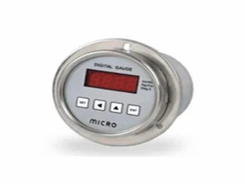 Digital Pressure Gauge - Metal, Standard Size, Gray & Red | Easy To Operate, Automatic With Corrosion, Rust & Water Resistance, Digital Glass Display