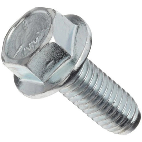 Fully Threaded Hex Head Flange Bolt - High Strength Corrosion Resistant Silver Polished | Durable Design For Commercial Use
