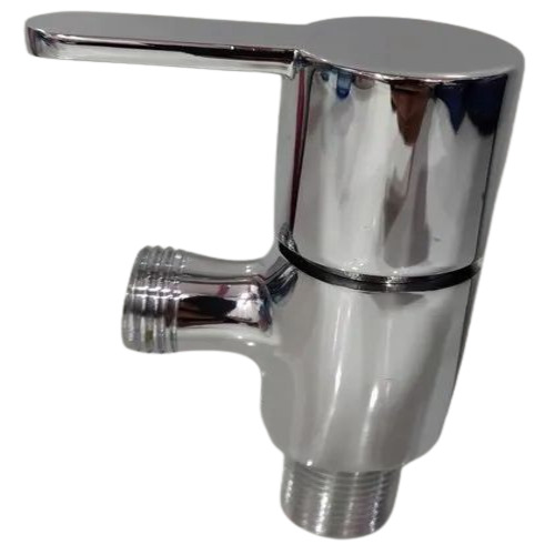 Fusion Series Angle Cock - Brass Construction, Customized Size Options, Silver Finish | 1 Year Warranty, Ideal for Bathroom Fittings