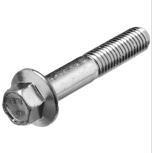 Half Threaded Flange Bolt - Stainless Steel, Silver Grey Color, Corrosion Resistant, Durable and High Strength | Polished Surface Finish for Commercial Use