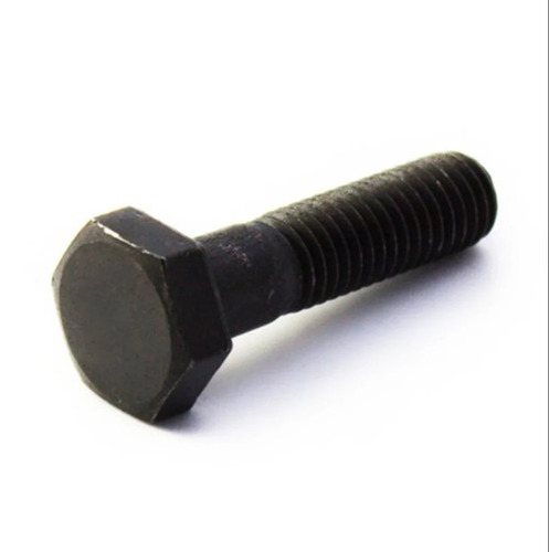 Heavy Hex Bolt - Mild Steel, Corrosion Resistant, Polished Finish, Black Color | High Strength for Commercial Use