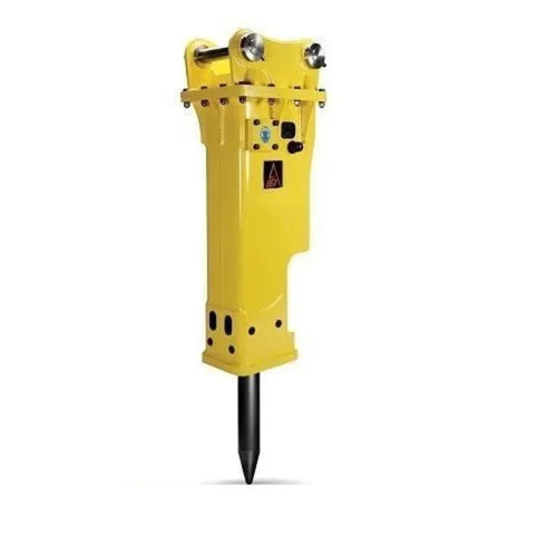 Hydraulic Rock Breaker - 2.5 Ton to 36 Ton, 53 to 155 mm Diameter | 90 to 200 Bar Splitting Force, Yellow and Black Design
