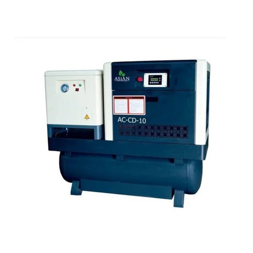 Industrial Air Compressors - Rust Free, Corrosion Resistant | Air Cooled, Electric Power Source, White and Blue Color