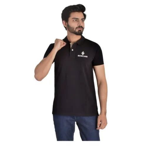 Men's Cotton Premium Black Plain Polo T-Shirt - Sizes XS, S, L, XL | Quick Drying, Moisture-Wicking, Durable Stitching, Tag-Free Comfort, Fade Resistant, Color Variety