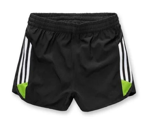 Mens Comfortable Sports Shorts - Polyester Size Unknown Black | Elastic Waistband Breathable Material Moisture-Wicking Stretchable Fit Quick Drying Mesh Panels