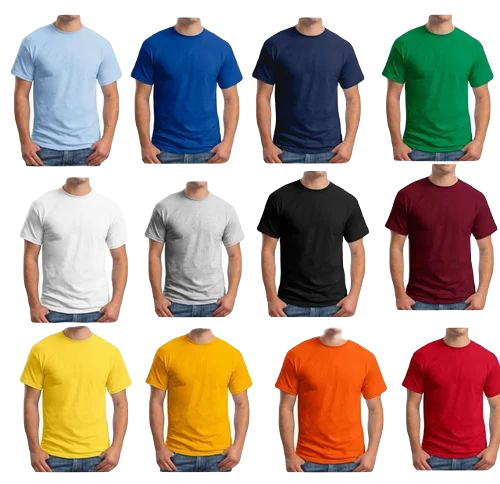 Mens Cotton Plain T Shirts - Cotton, Sizes: S, M, L, Xl, Colors: All, Short Sleeve, O-neck, Regular Fit , Comfortable For Casual Wear