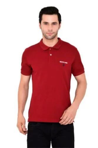 Mens Polo T Shirt - Premium Quality Cotton, Lightweight Design, Classic Style , Short Sleeves in Vibrant Red