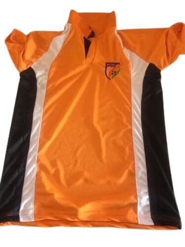 Orange Mens Sports T-Shirt - Polyester Cotton, Customized, M, Plus Size, XL, XXL, XXS | Quick Drying, Stretchable Material, Lightweight Design, Athletic Fit, Crew Neck, Short Sleeves, Anti-Odor Technology