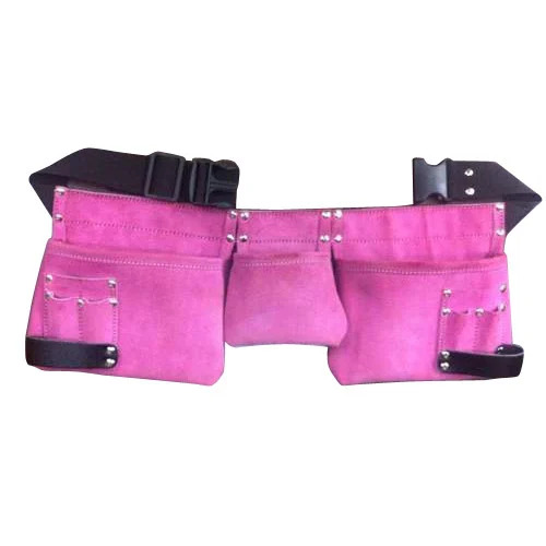 Pink Leather Carpenter Apron - Usage: Carrying Tool