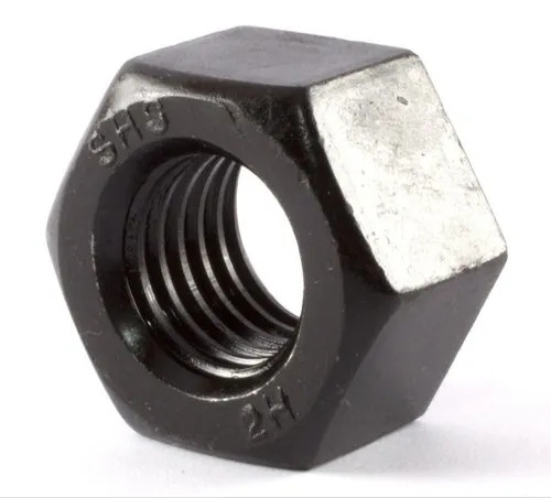 Polished Heavy Hex Nut - Steel, Corrosion Resistant, Heavy Duty | Silver-Grey, Rust Free, Ideal for Commercial Usage