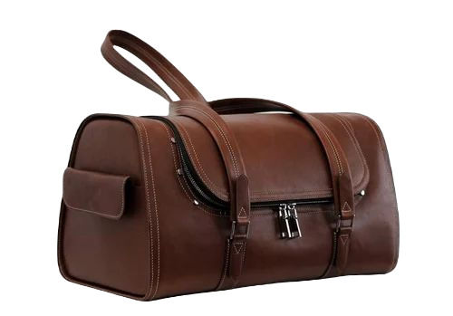 Polished Leather Duffle Bag