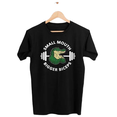 Polyester T-Shirt - 220 GSM, Black, O-Neck, Comfortable Regular Fit, Short Sleeves, Adult Male, 100% Washable, Printed Design