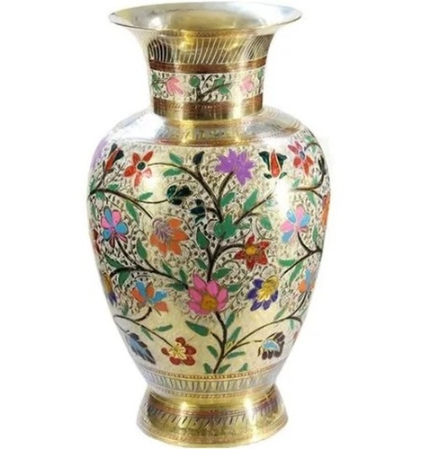 Printed Brass Flower Vase
