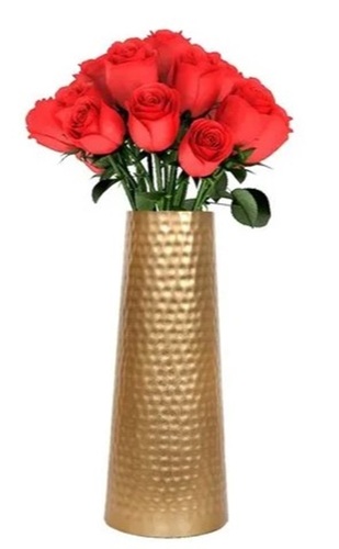 Round Metal Flower Vases - Large Golden Shape-Bottle Design | Customized Metal Material for Elegant Floral Arrangement Display