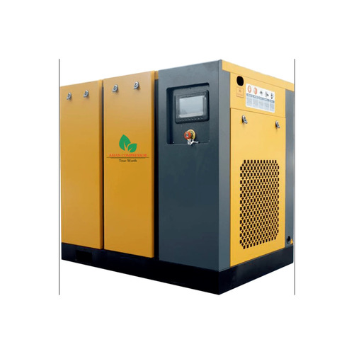 Screw Air Compressor - AC Three Phase, 7.5 to 100 HP | Metal Body, Industrial Use, Yellow and Black Design, New Condition, Quiet Operation
